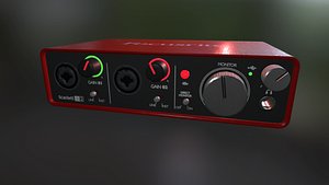 Carte son Focusrite Scarlett Solo 2e génération modèle 3D $29 - .3ds  .unknown .fbx .max .obj - Free3D