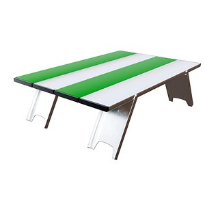 Foldable Panel Table Modular Platform Low Poly Quad Mesh Asset 3D model