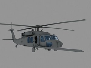 3d mh-60k nighthawk transport helicopter model