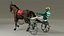 Harness Racing Driver Animated HQ 3D model