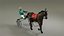 Harness Racing Driver Animated HQ 3D model
