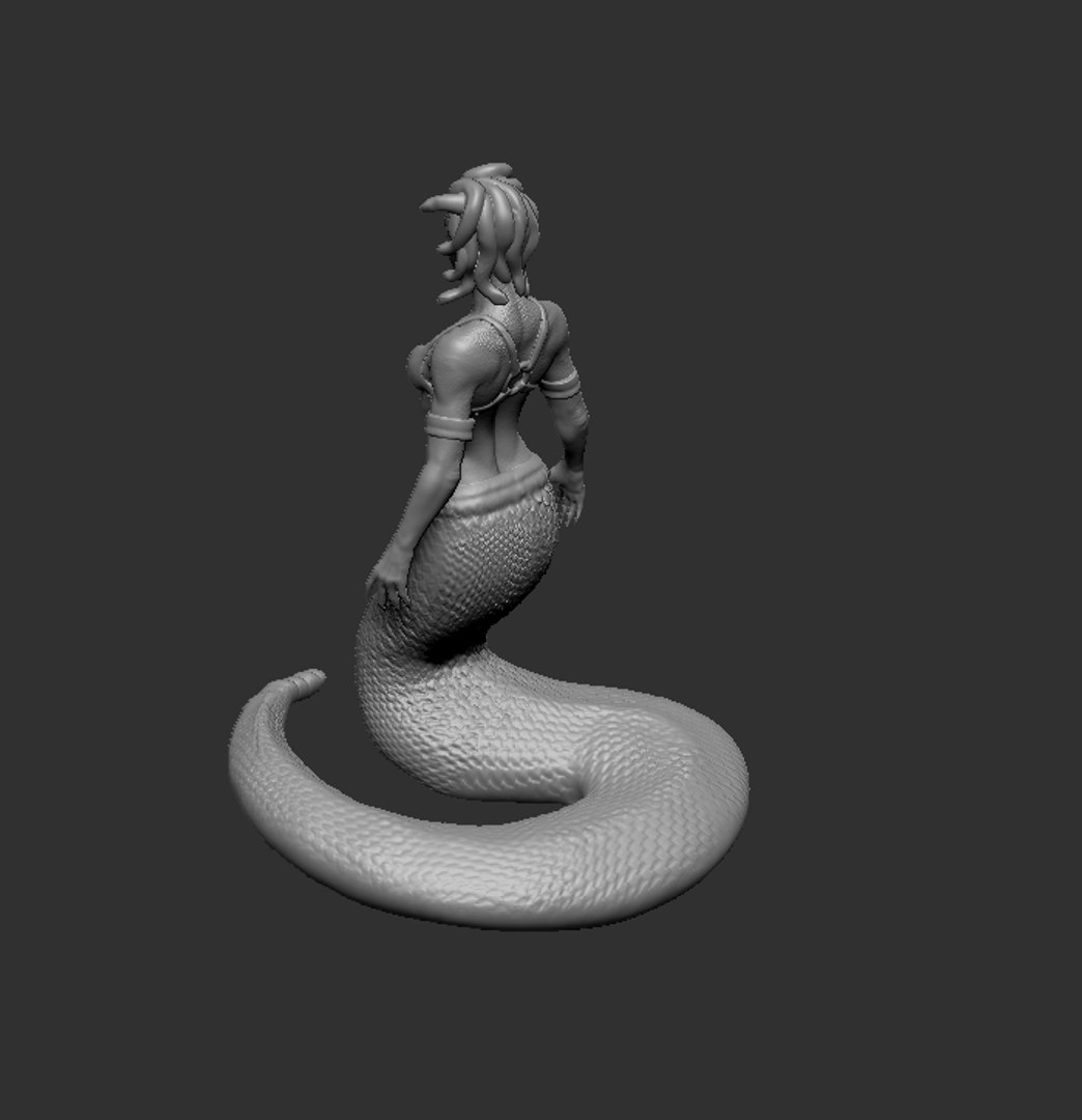 Gorgon mermaid and dice | 3D Print Model