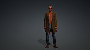 3D CHARACTER AFRICAN MAN MALE low-poly 3d model 3D model