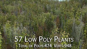 57 Low Poly Plants - Pack 1
