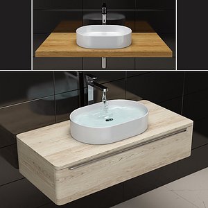 sink ravak ceramic slim 3D