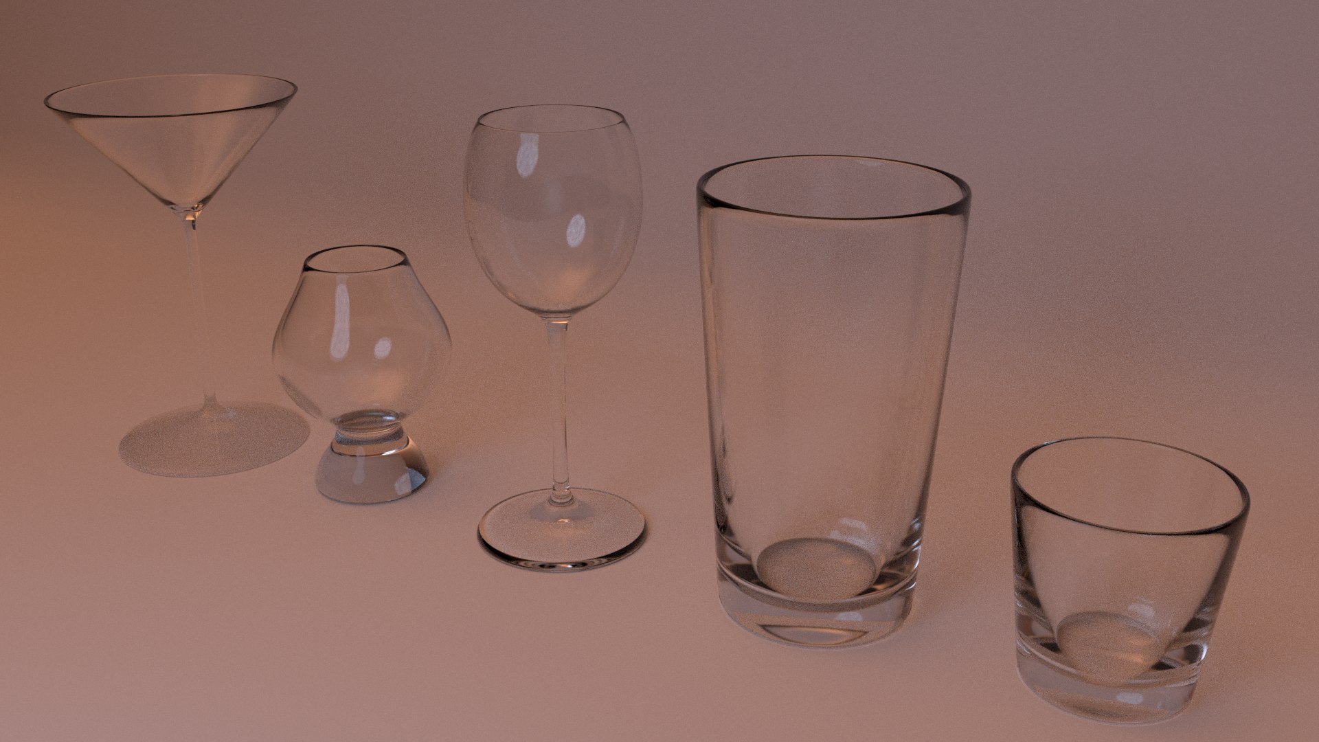 Glassware pack glasses 3D model - TurboSquid 1237117