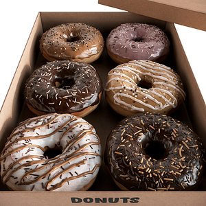Donuts Box 3D