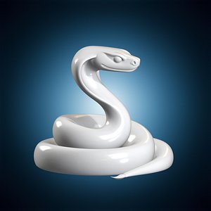 3D Coiled Rattlesnake 3D Print Figurine