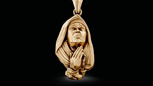 3D Holy Mary praying Pendant model