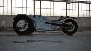 3d model sci fi bike