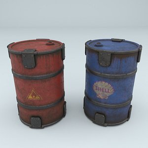 barrels materials 3D model