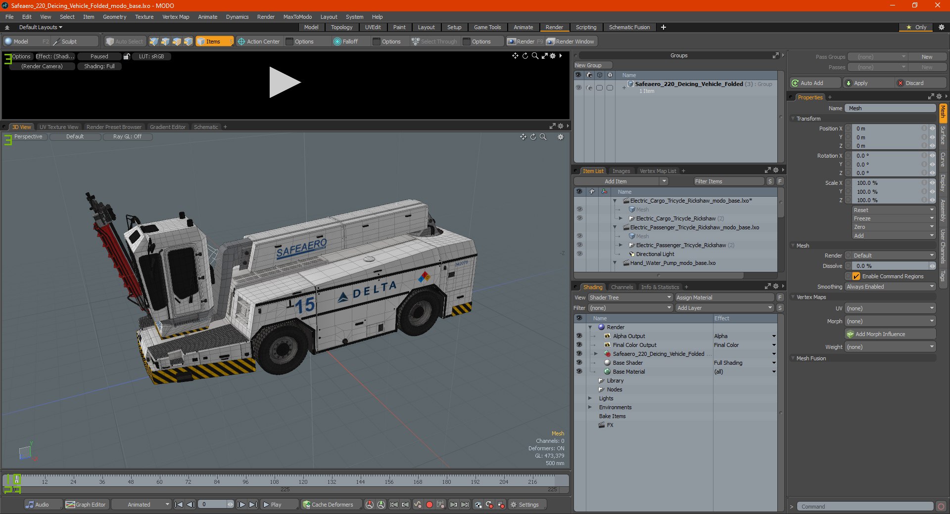 Safeaero 220 deicing vehicle model - TurboSquid 1587679