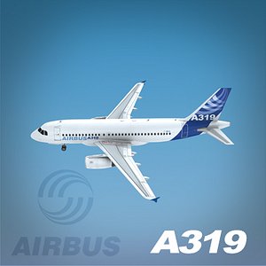 airbus a319 3d model