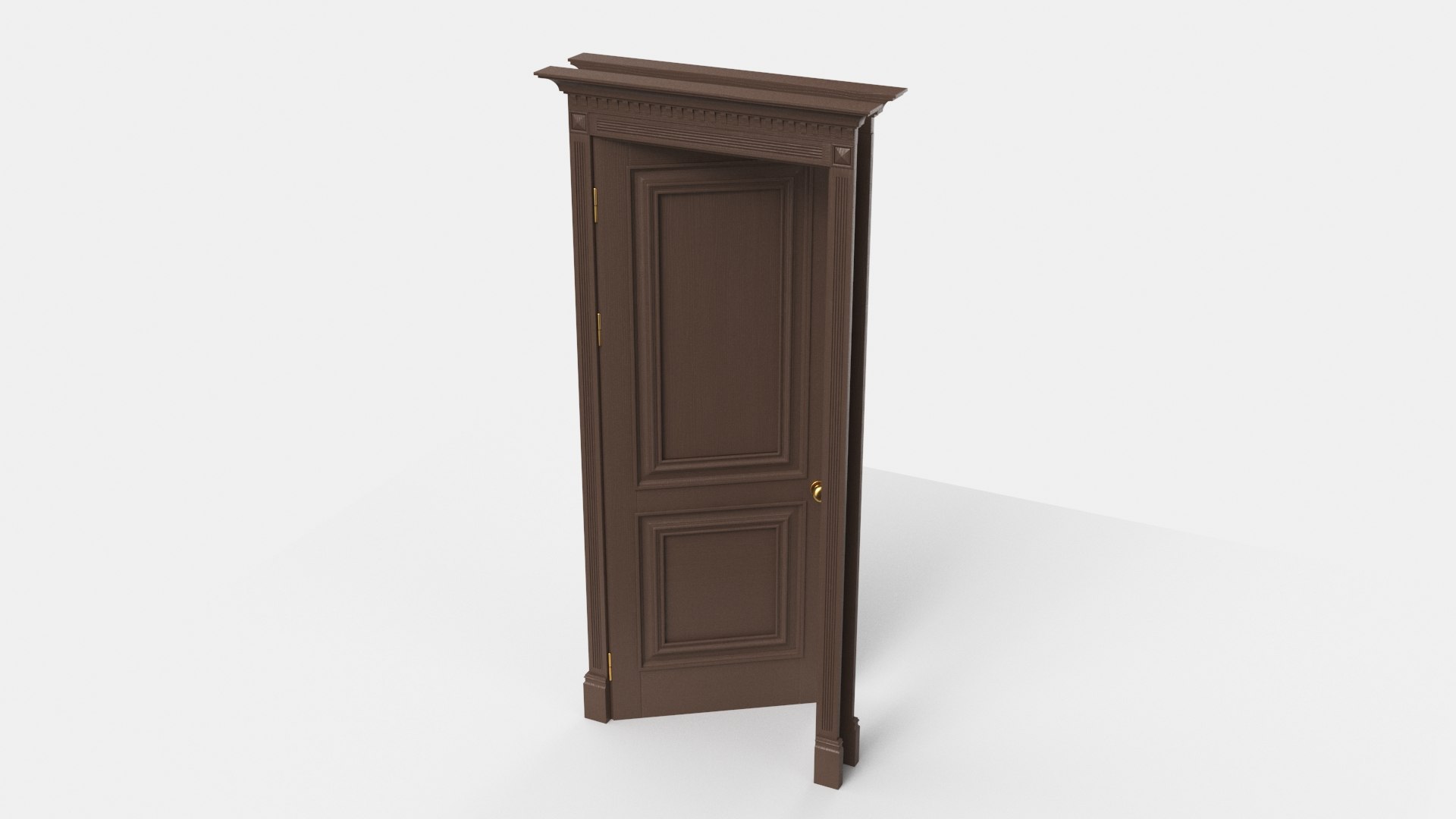 Classic Door Wood RAL 8028 model - TurboSquid 2023961