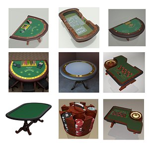 casino tables 3d max