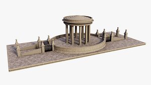 Ancient Square Temple 3D