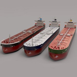 3D tanker oil panamax color
