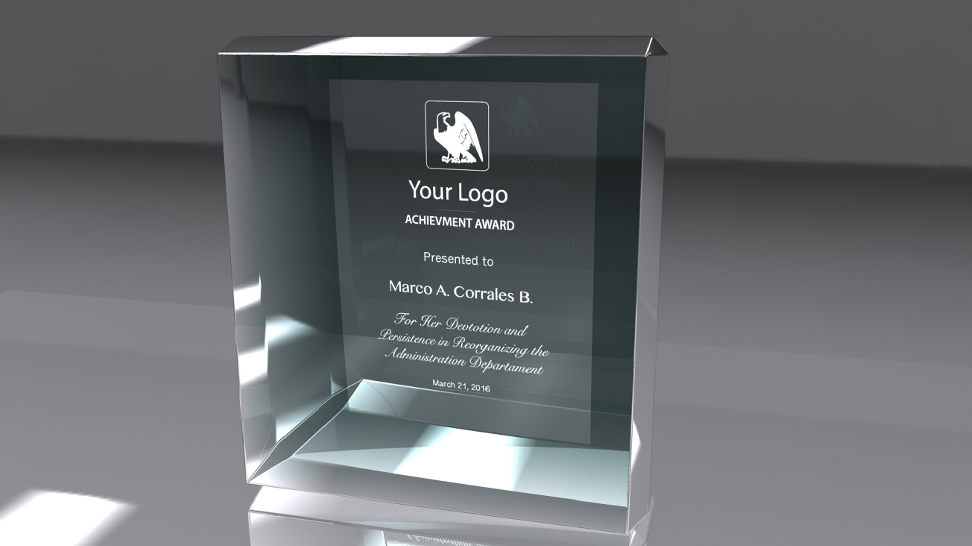 x award glass