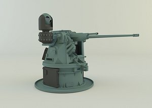 military gun tower 3D model 3D