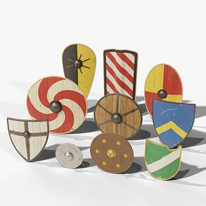 Medieval Shields Pack - 10 PBR Shields
