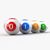 Bingo Balls set with PBR Textures
