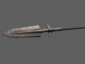 realistic viking spear 3D model