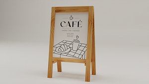 Frame Wooden Sidewalk Sign Board