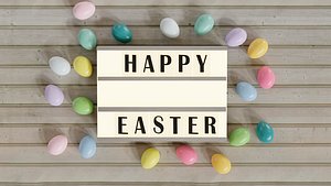Easter Eggs with Lightbox model
