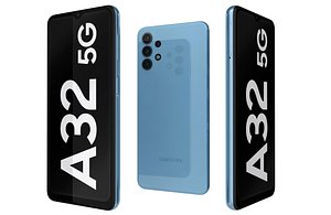 Samsung Galaxy A32 5G Awesome Blue Low Poly 3D model