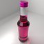 Garrafa de vidro 18 tampa rosa com líquido