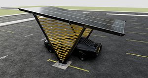 3D model V TYPE MODERN SOLAR CARPORT TYPE-9