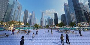 Business Plaza 3D model 3D model