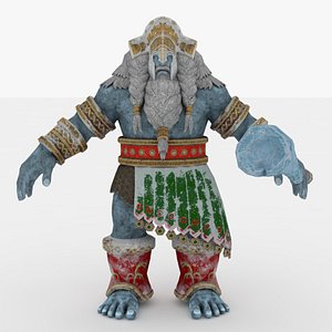 3D Ice Giant Monster Rigged