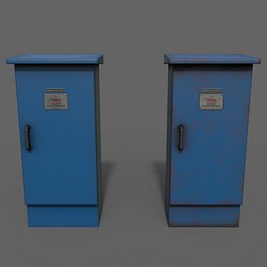 3D PBR Electric Box Blue V5
