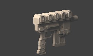 obj sci-fi concept gun