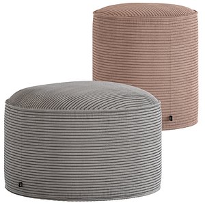 Linea Furniture Segolene Corduroy Pouffe 3D model