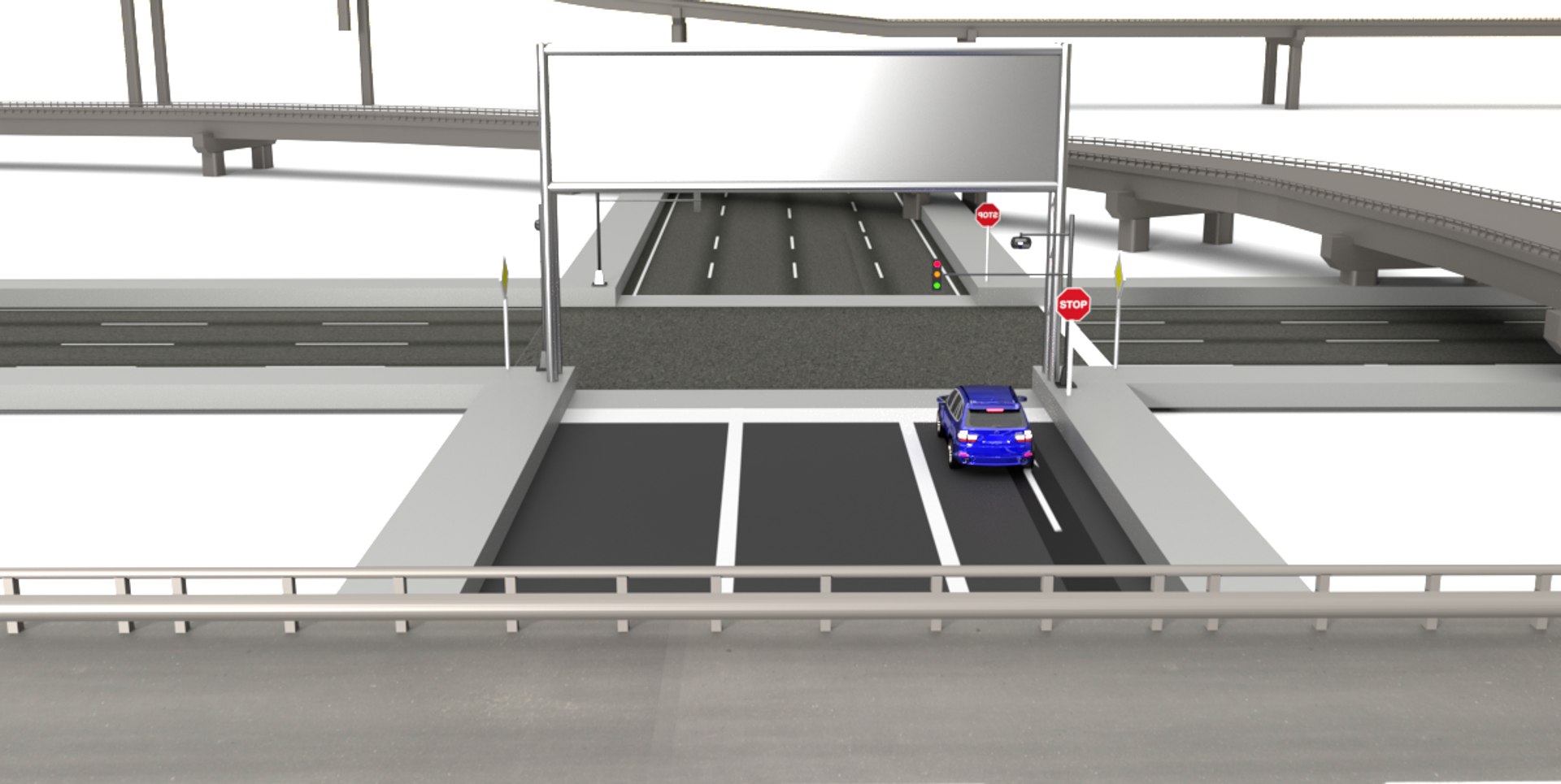 3D Highway Way Model - TurboSquid 1474588