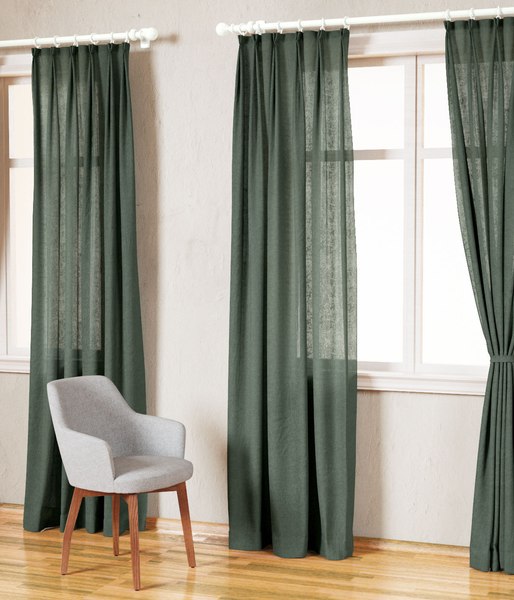  Cortinas de lana cuadriculada con lazos para ventanas, estilo  pastoral, color verde claro, con bolsillo para barra, cortinas ajustables  para ventana de baño, cocina, para sala de estar, granja, 46 