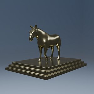 3D HorseStatue FBXOBJSTL  Textures file model