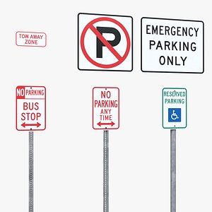 Parking Signs Set