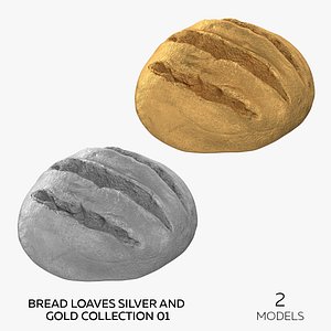 Bread Loaves Silver and Gold Collection 01 - 2 models