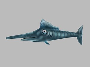 3D blue marlin