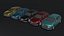 Kombiwagen Generisches Low-Poly-3D-Modell