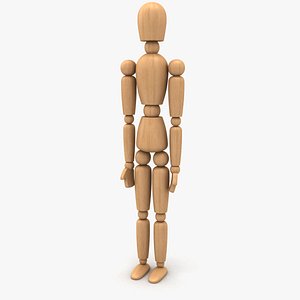 3d max rigged mannequin wood