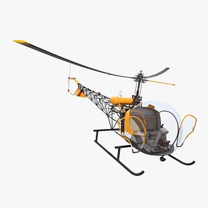 Light Helicopter Bell 47 Rigged
