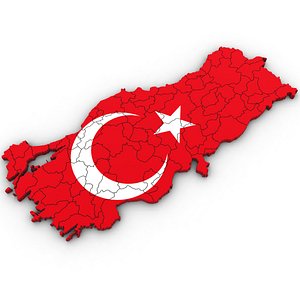Poltiical Map of Turkey 3D model