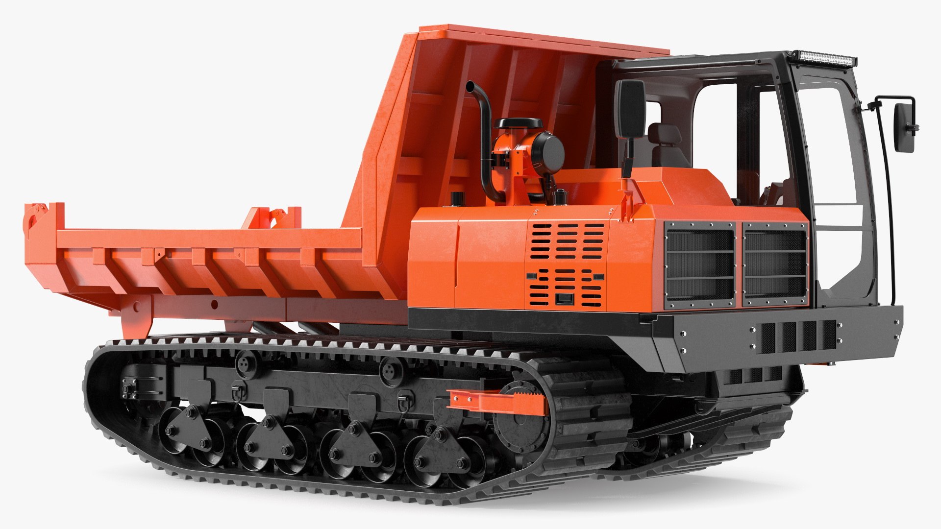 Dump Truck Carrier Orange New 3D model preview