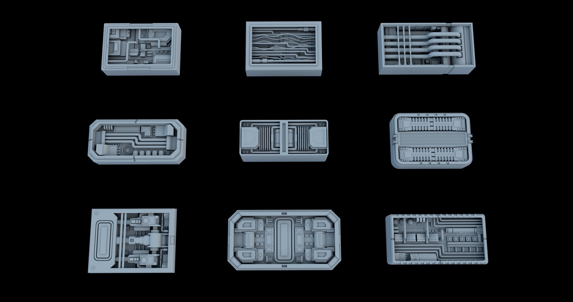 3D sci-fi greeble kitbash model https://p.turbosquid.com/ts-thumb/0U/8t2RJu/BhkQdPz0/4/jpg/1588835528/1920x1080/fit_q87/3d3df9ba184dd129fb9db2b9e487f5b5385a87f8/4.jpg