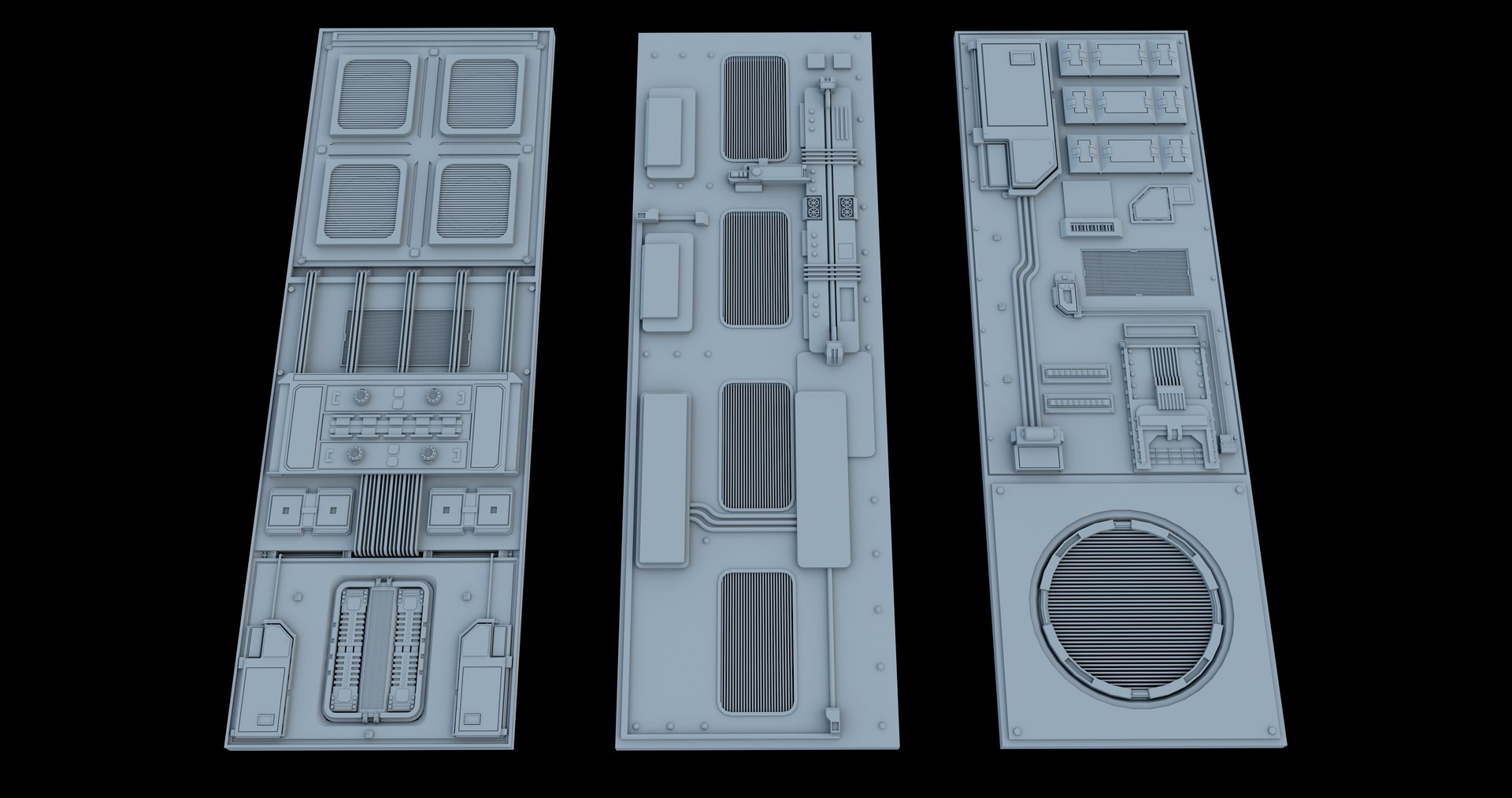 3D sci-fi greeble kitbash model https://p.turbosquid.com/ts-thumb/0U/8t2RJu/M1o8Sjhh/8/jpg/1588835528/1920x1080/fit_q87/1a9e1847404c86526aaef10193fa30551cbb746e/8.jpg
