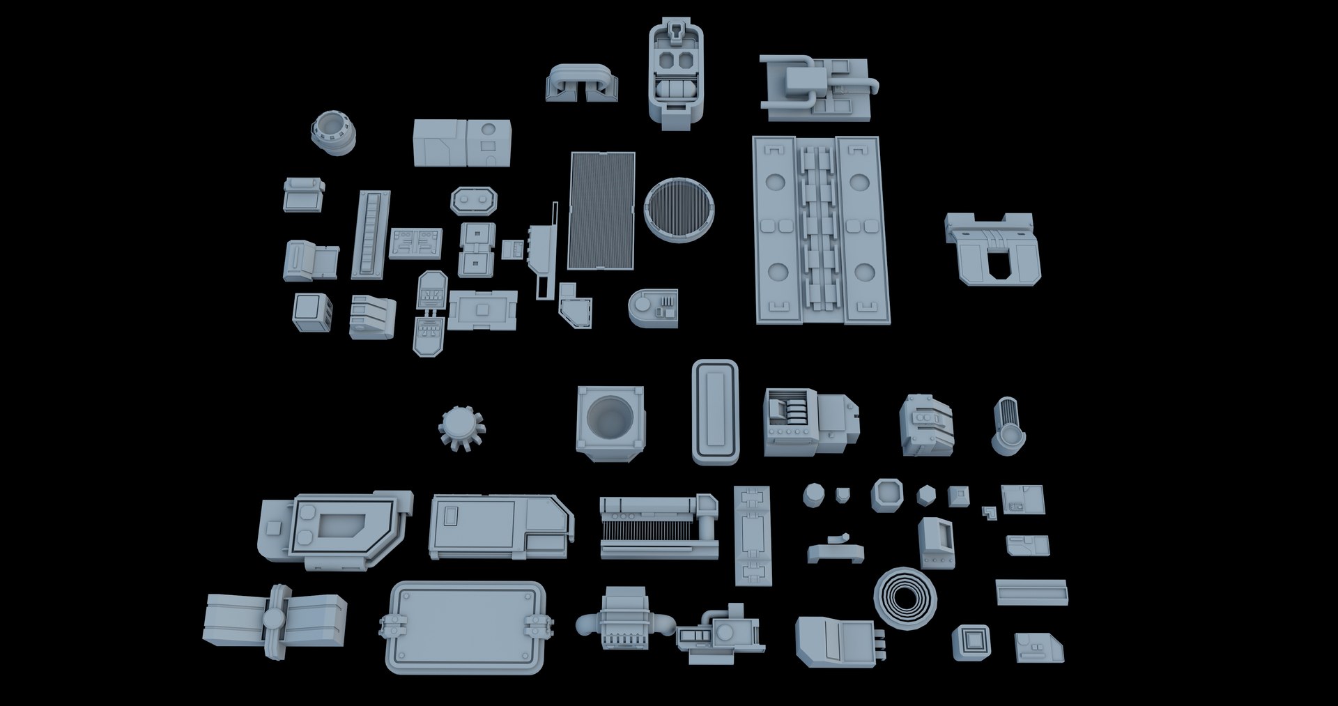 3D sci-fi greeble kitbash model https://p.turbosquid.com/ts-thumb/0U/8t2RJu/QXckzKam/9/jpg/1588835528/1920x1080/fit_q87/a356cfb124b00dc54109b360d473e7eb20ab0139/9.jpg